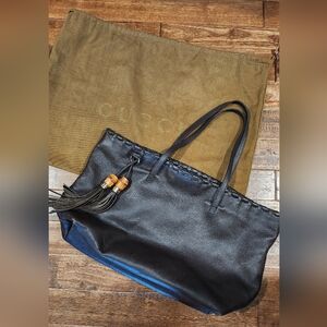 Gucci bamboo tassel bag